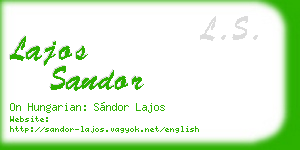 lajos sandor business card