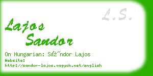 lajos sandor business card